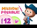 TaDaBoom English 💥🦸 MISSION: POSSIBLE! 🦸💥 Songs for kids 🎵 Masha and the Bear Monkey Around