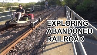 DIY Rail Speeder on Abandoned Urban Railroad