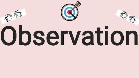 Observation                #criticalthinking