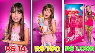 BONECA BARBIE de R$10, R$100 ou R$1000 - DESAFIO