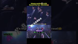 Enhypen Reaction To Bts Record Of The Year Mma 2022