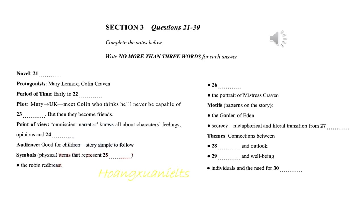 IELTS Listening Actual Tests Vol 5 Test 6