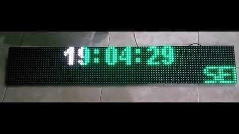 Jam Digital running text, Jam waktu sholat. 3 panel P10, setting dengan HP android WiFi