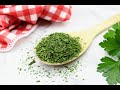 Drying Parsley