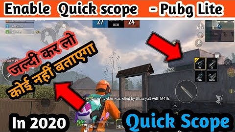 How To Enable Quick Scope Button In Pubg Mobile Lite l Enable Quick Scope Button in Pubg Lite