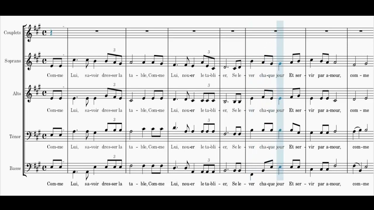 Comme Lui savoir dresser la table (Alto) YouTube