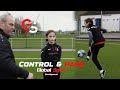 Control and pass  football training