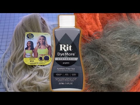 How To StoveTop Dye Synthetic Wig Ombré Colour?? W Rit Dye Kentucky Sky/  Sapphire Blue/ Royal Purple 