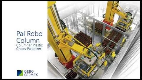 Columnar plastic crates palletizer: Pal Robo-Column