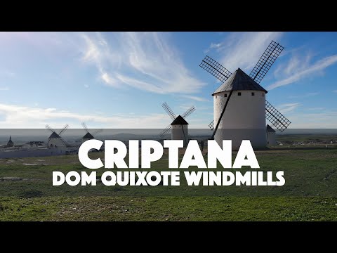 Drone Flight over Don Quixote's Windmills at Campos de Criptana, Spain
