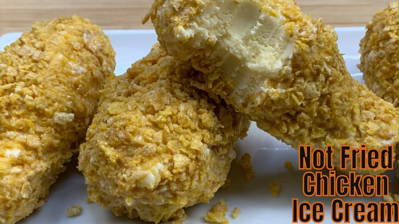 trying the “it's not fried chicken ice cream” looks just like