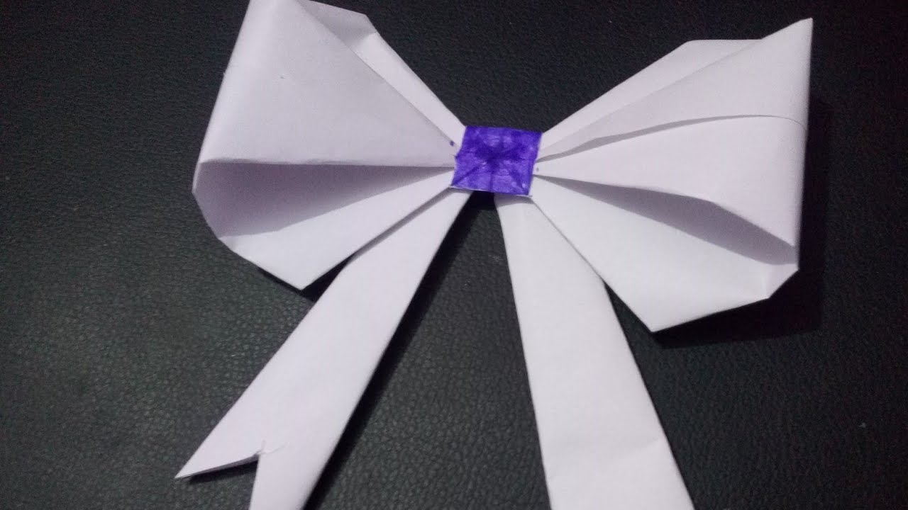 How to make a cute paper bow / cute bow /paper bow / cute paper bow