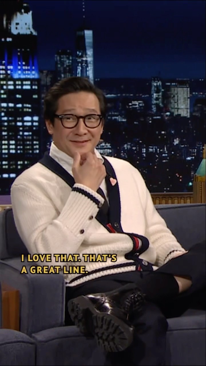 #KeHuyQuan shares the encouragement #StevenSpielberg gave him. #FallonTonight #Goonies #JimmyFallon