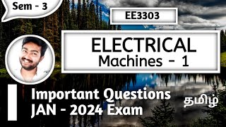 Electrical Machines - I Important Questions Ee3303 Jan 2024 Anna University Exam