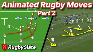 The Best Rugby Moves Compilation - Animated Playbook - Part 2 - Rugbyslate