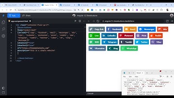 Angular ngx-sharebuttons Example to Embed Social Media Sharing Buttons & Icons in TypeScript