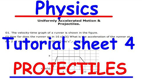 PHY 1015 TUTORIAL SHEET 2   UNIFORMLY ACCELERATED MOTION AND PROJECTILES