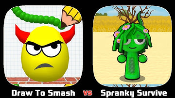 Spranky Survival vs Draw To Smash - Which is Your Favourite? - Best Android iOS Gameplay Walkthrough