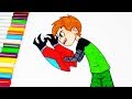 Coloring Pages Ben 10 Overflow Four Arms Diamondhead  - Coloring Videos Ben 10 Coloring Book 2019