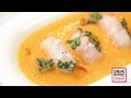 Zuppetta di Melone con Crudo di Scampi