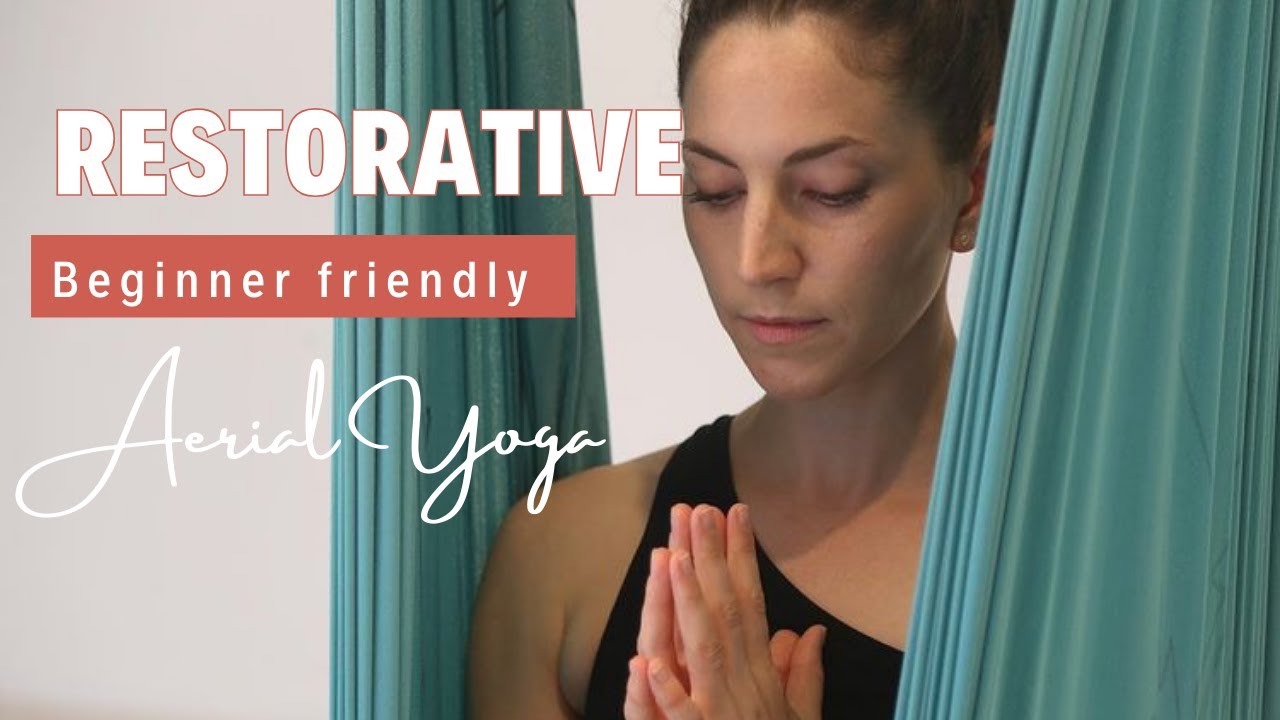 Beginner Friendly Restorative Aerial Yoga | 18 Minutes Vinyasa Yoga Inspired