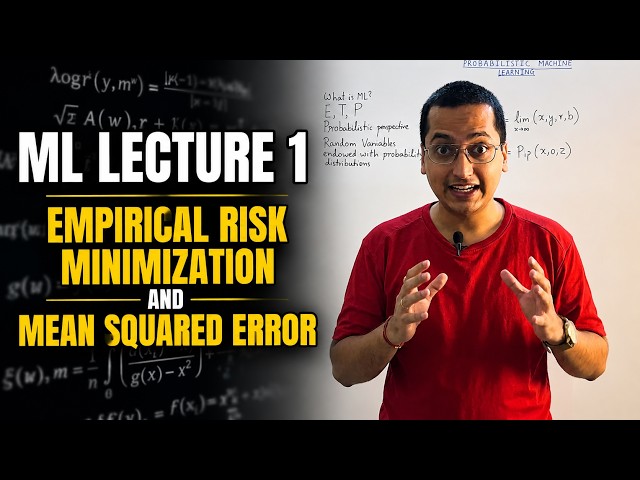 Probabilistic ML Lecture 1 : From What is ML, to Empirical Risk and Maximum Likelihood intuition.