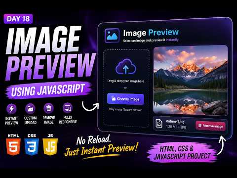 Build an Image Preview with HTML, CSS & JavaScript 🖼️ | Instant Preview Without Reload