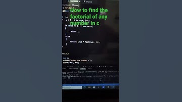 how to find the factorial of any number using c programming #shorts #ytshorts #tech #coding