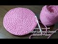 كروشيه قاعده دائريه/دائره/شكل دائرى بخيط التيشرت او الكليم  - How to crochet T-shirt Yarn Circle