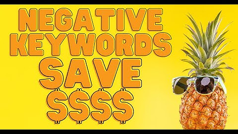 Amazon PPC Masterclass 2 of 4 - Negative Phrase Keyword List