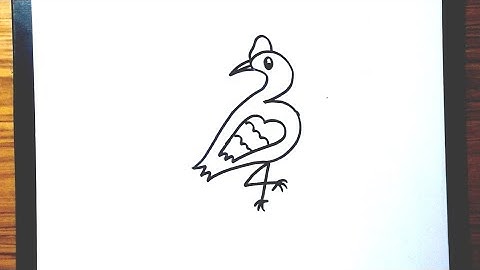 Flamingo drawing from Number 3 | Easy flamingo drawing | Number drawing