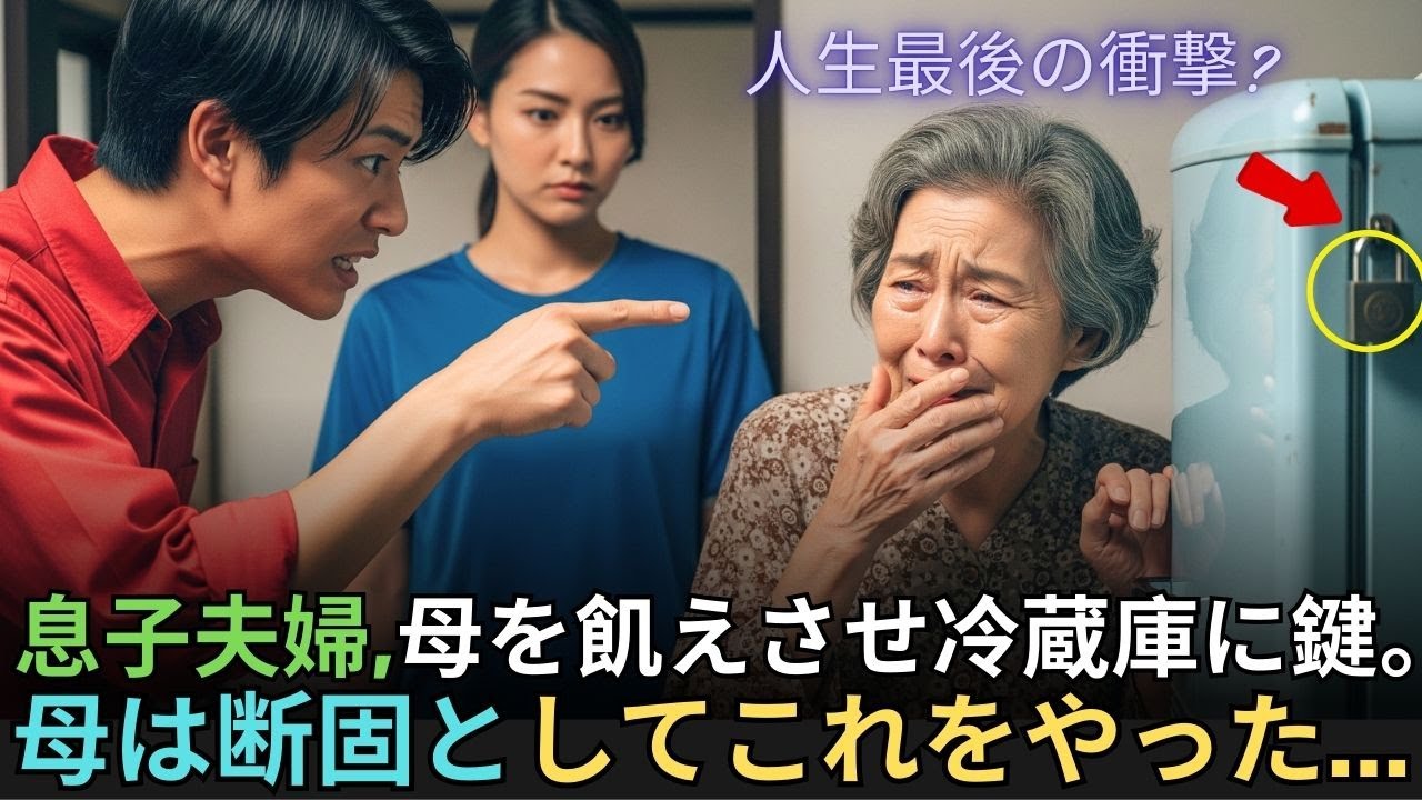 【実話】 息子とお嫁さんが冷蔵庫に鍵をかけて、お母さんに食べさせない 年老いた母がある行動をとり、二人は思わず涙を流した。