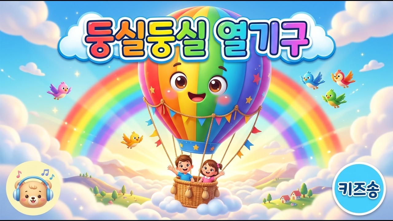 🎈 둥실둥실 두둥실! 열기구가 하늘을 날아! | 신나는 열기구송 | 탈것송 키즈송 인기동요