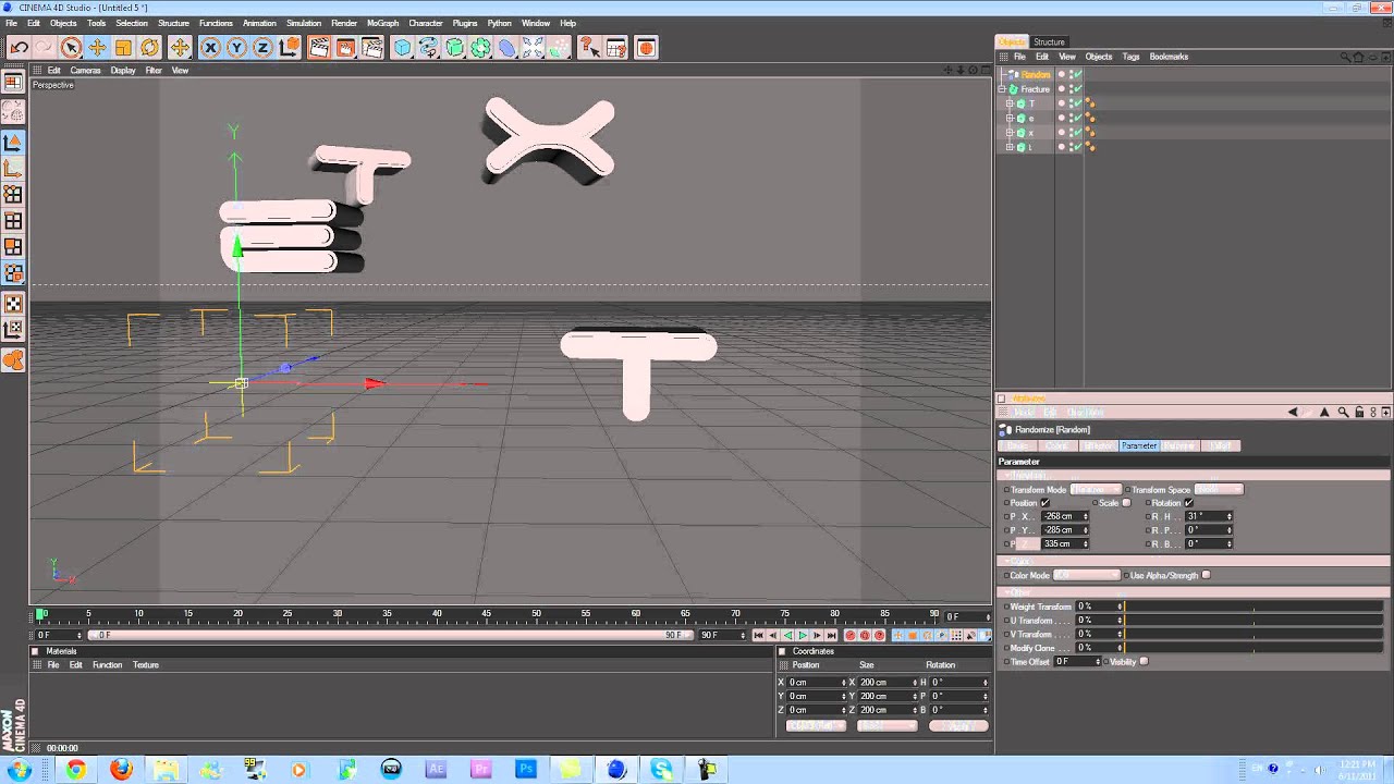 Cinema 4D Tutorial - Flying In/Rotating MoGraph Text - Intro - YouTube