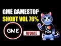 Gamestop aktie gme aktie update   short volumen ber 76   short interest 22  