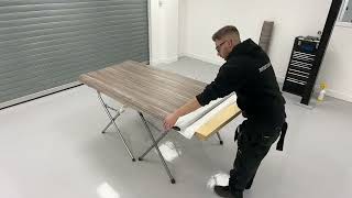 Door wrapping demo by Joyce Design accredited installer with 3M DI-NOC Architectural Film