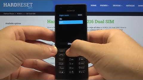 How to Turn On/Turn Off Flight Mode in NOKIA 216 – Airplane Mode