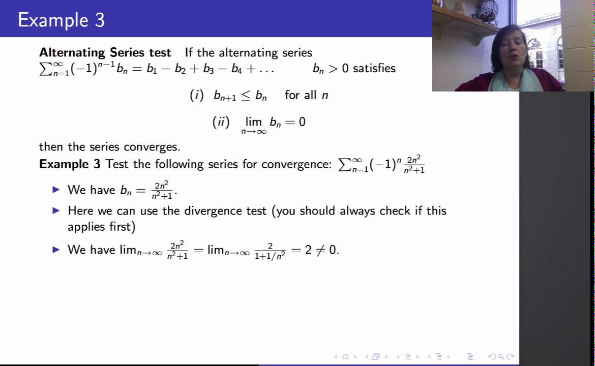 Calculus II, Lecture 24, V3 Example - YouTube