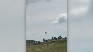 CAUGHT ON CAMERA: Blimp falls from sky at U.S. Open