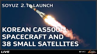 Soyuz 2.1a CAS500 Spacecraft with 37 Small Satellites Launch Live | Roscosmos | CreativeAnimatics