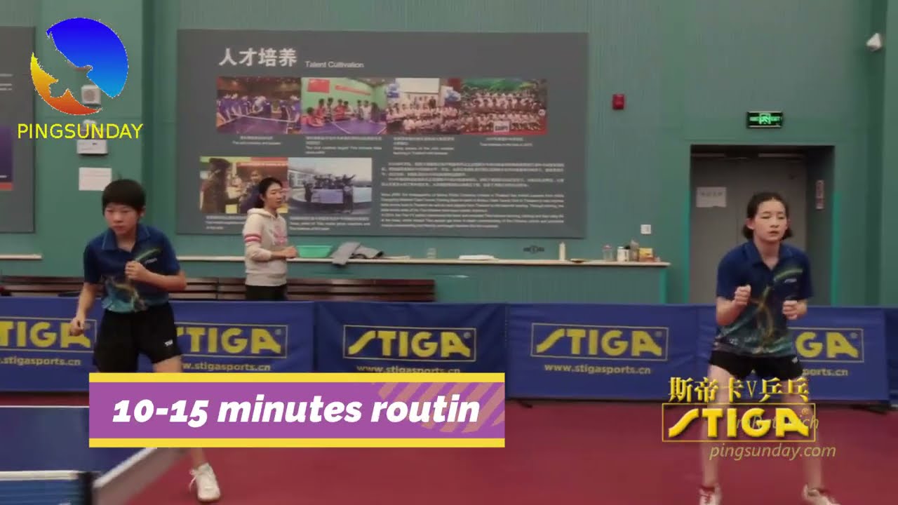 How Chinese kids warm up in table tennis