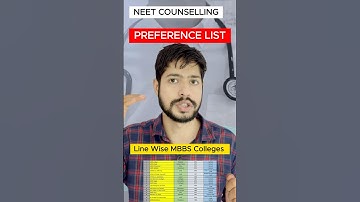 NEET Counselling Preference List#neet2025 #neetcounselling #choicefilling #neet #mbbs #viral #shorts