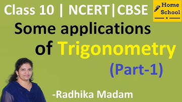 Some applications of trigonometry  class 10|Part-1| Introduction,exercise- 12.1 problems(1 &2)