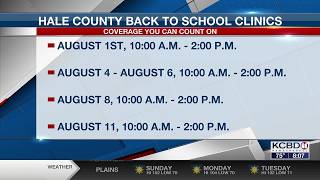 Hale County Health Department hosting free back-to-school immunization clinics