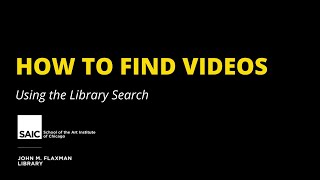 Full How to Find Videos Using the Library Search Update