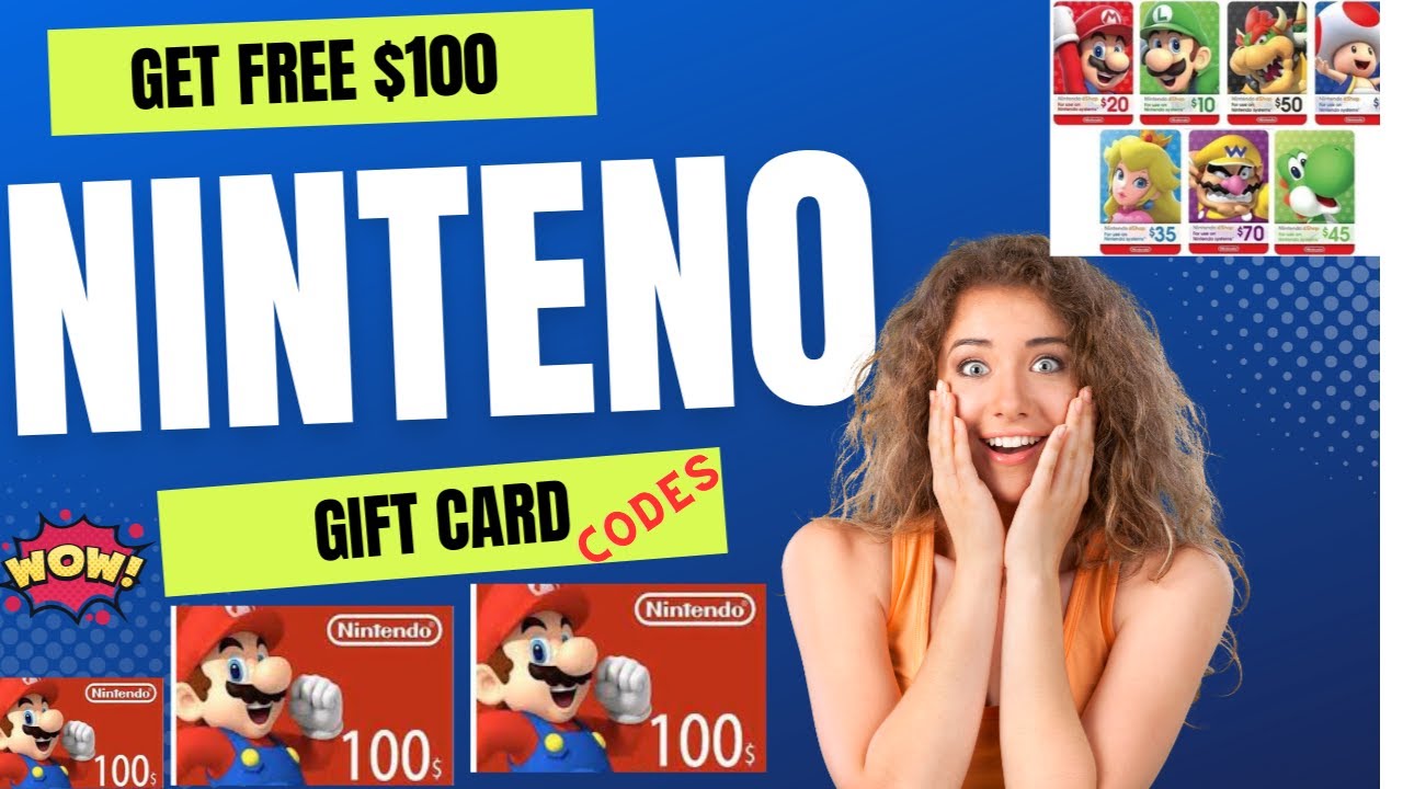 Nintendo Gift Card Codes, Get Free $100 Now.