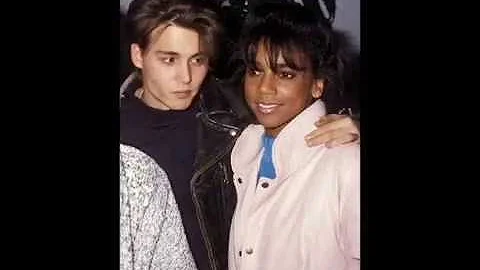 Johnny Depp with his girlfriends