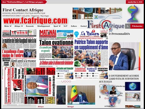 First Afrique Tv vous présente LA REVUE DES TITRES de ce mercredi 4 novembre 2020
