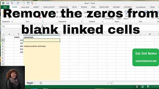 how to remove zeros from blank linked cells