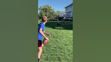 Mason throws the craziest dots in the football league! #sports #shorts #viral #football